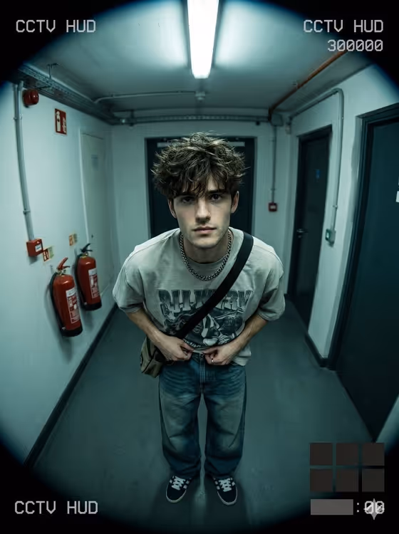 CCTV Hallway Selfie template result