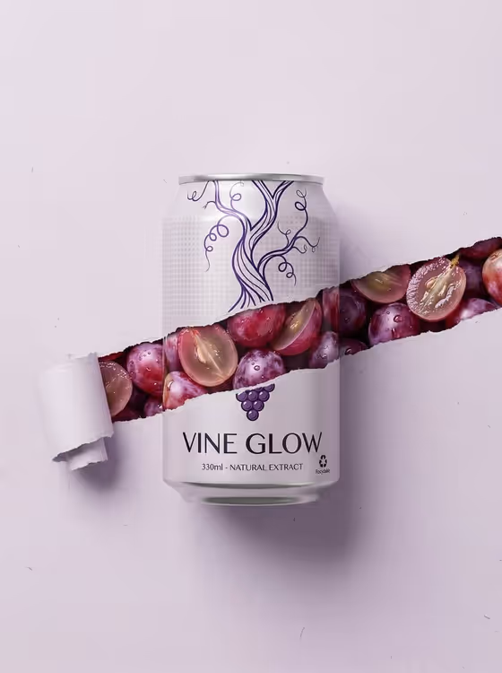 Torn-Fruit Beverage Can