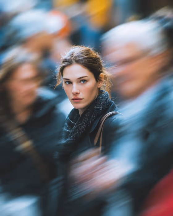 Winter Coat Street Portrait