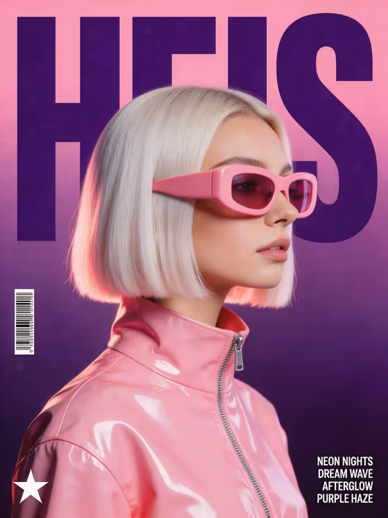 Synthwave Profile Poster template result