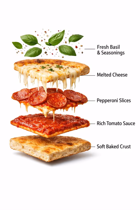 Pure White Pizza Hero template result