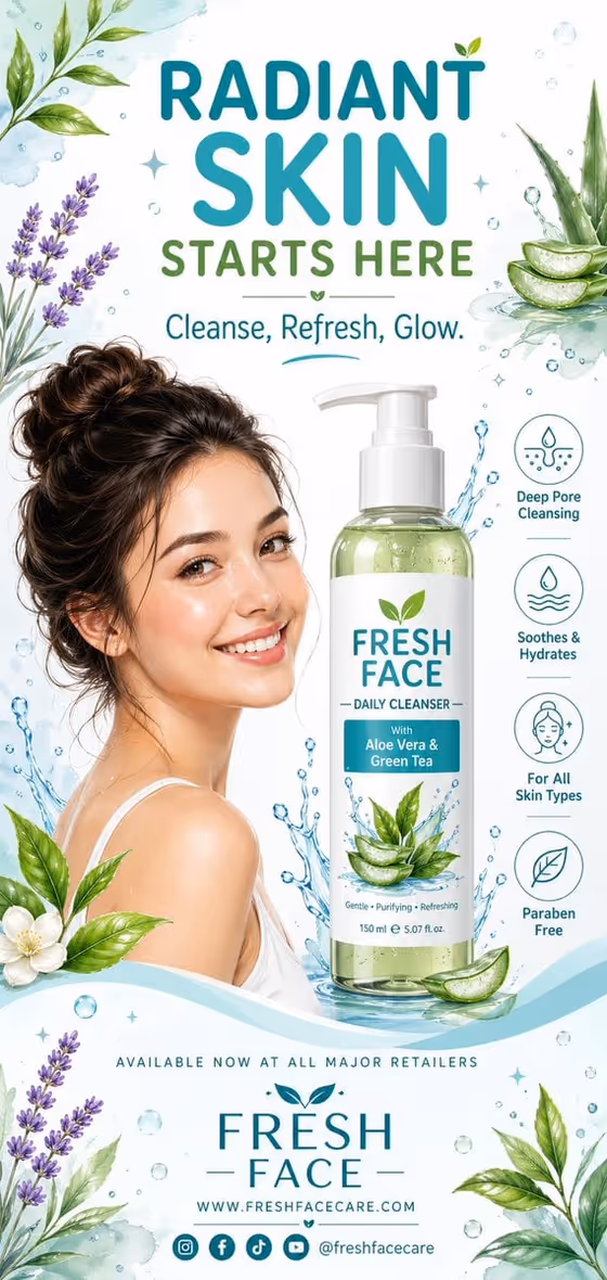 Fresh Botanical Cleanser Poster