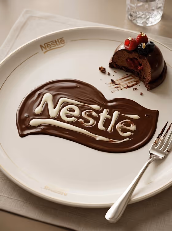 Chocolate Logo Dessert Plate