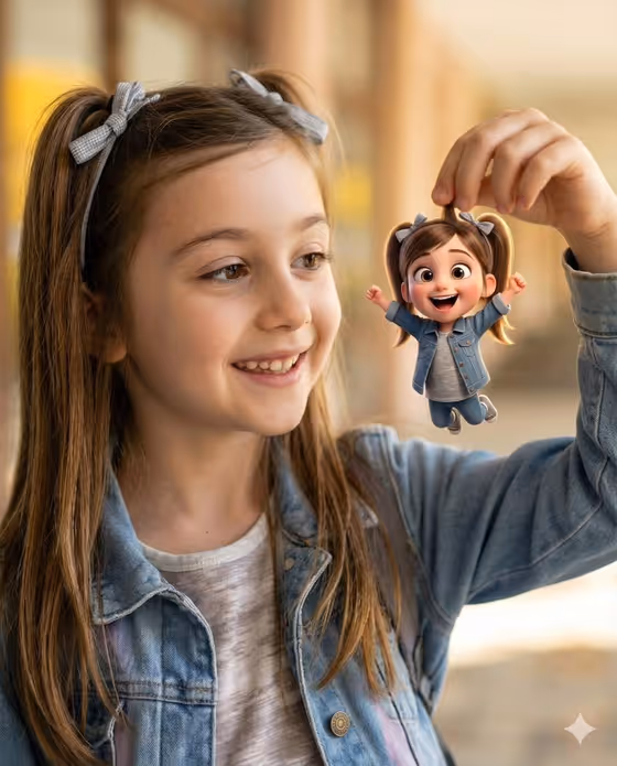 Girl With Fingertip Mini-Me template result
