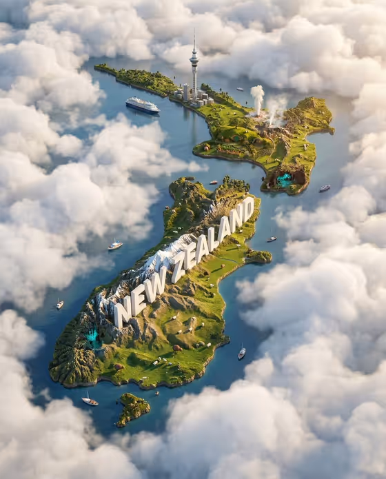 Floating Island Poster Study