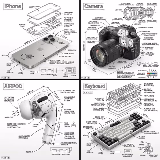 Cutaway Component Infographic template result