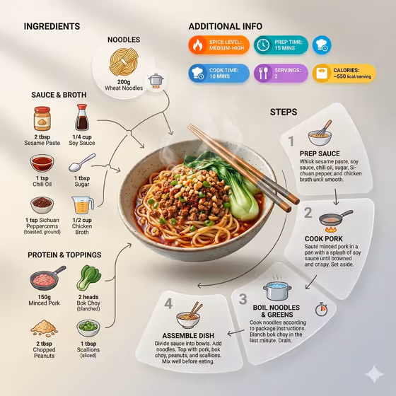 Noodle Recipe Infographic