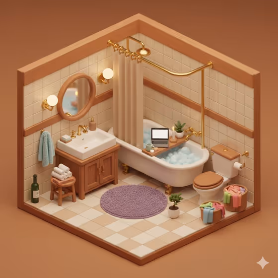 Cute Cozy Isometric 3D