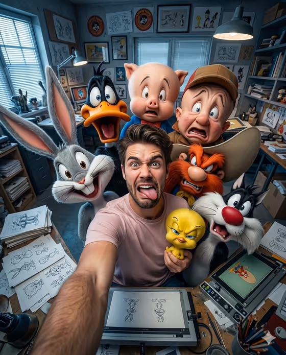 Ultra-Wide Studio Ensemble Selfie