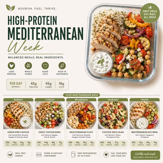 Weekly Meal Prep Planner template result