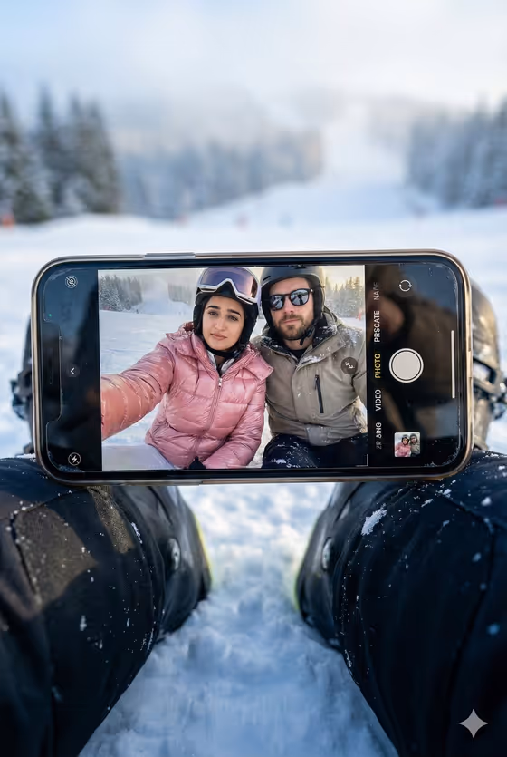 Hyper-Realistic Winter Scene In A Vertical 3:4 Aspect