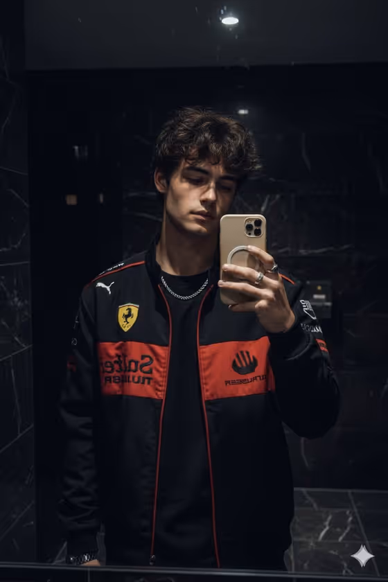 Moody Racing Mirror Selfie