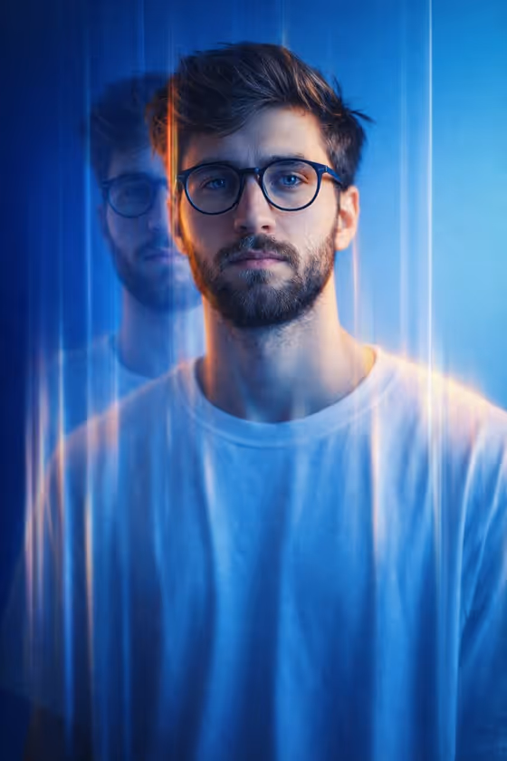 Blue Motion Portrait template result