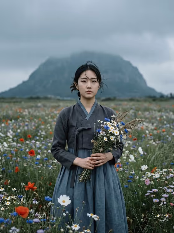 Hanbok Meadow Portrait