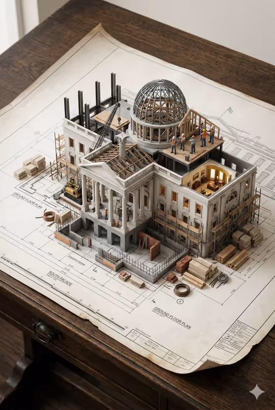 Blueprint-to-Building Diorama template result
