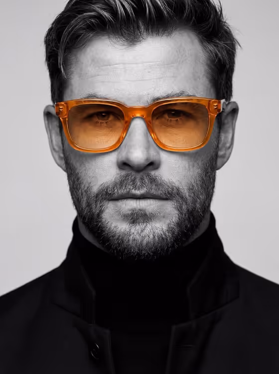 Selective-Color Eyewear Portrait