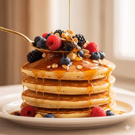 Ultra-Luxury Food Commercial Of A Stack Of Thick,