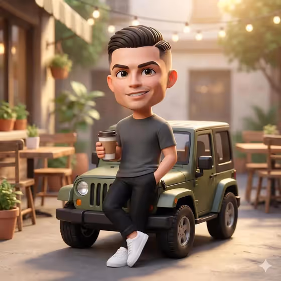 Chibi Jeep Cafe template result