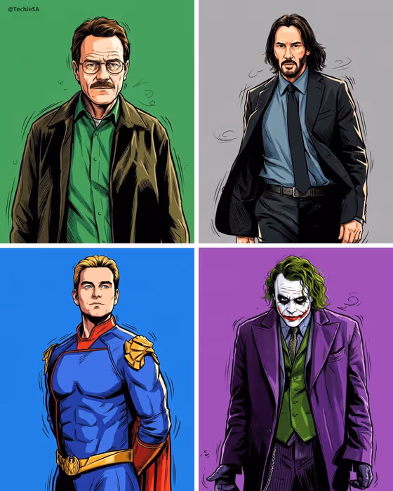 Graphic Comic Portrait