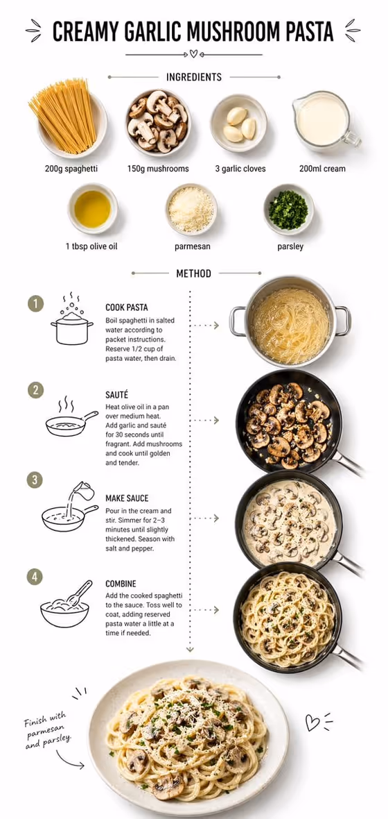 Creamy Pasta Recipe Path template result