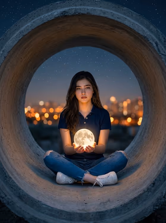 Moon Pipe Portrait