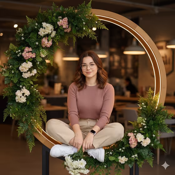 Circular Cafe Portrait template result