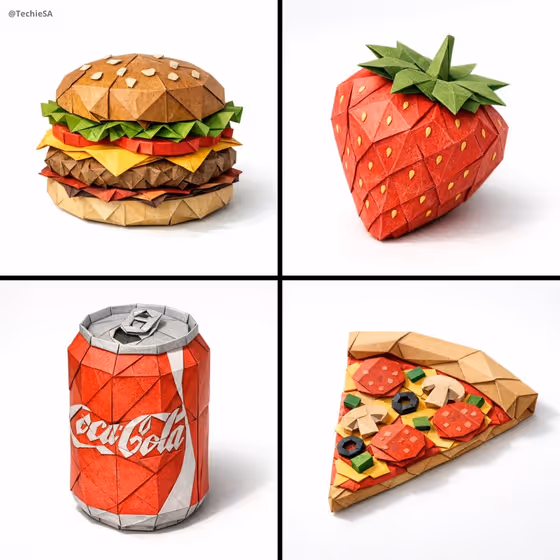 Origami Food Study