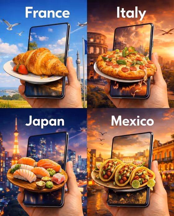 European Cities Postcard Grid