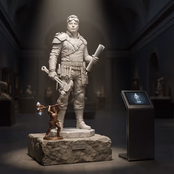Marble RPG Class Statue