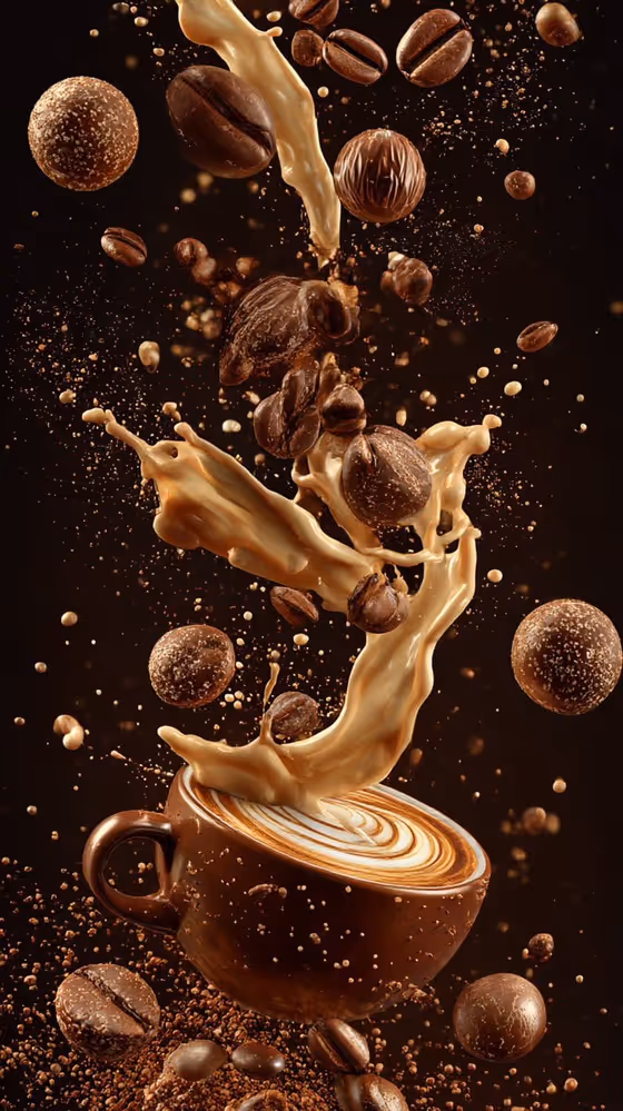Coffee Cascade in Darkness template result