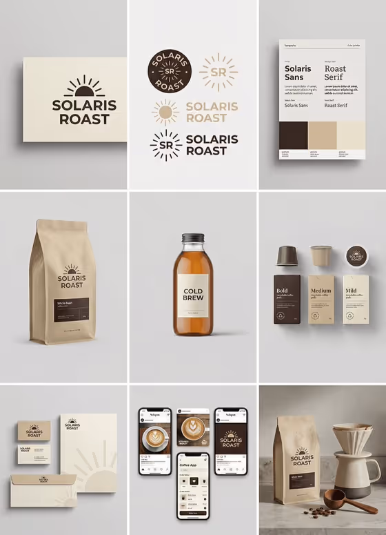 Complete Brand Grid template result