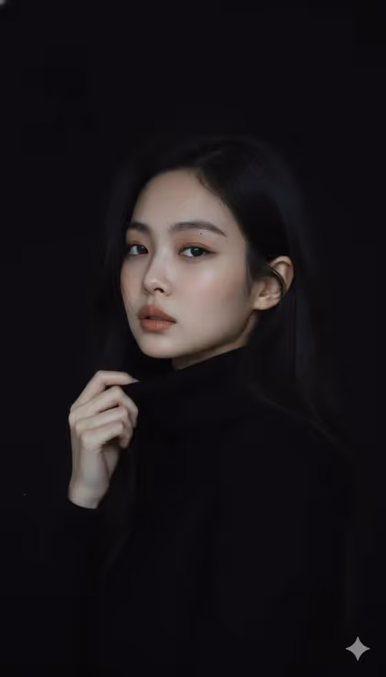 Minimal Turtleneck Portrait template result