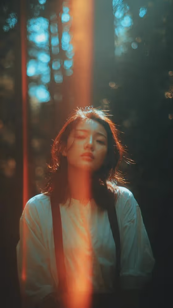 Forest Light Leak template result