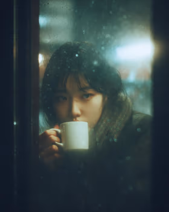 Rainy Cafe Window