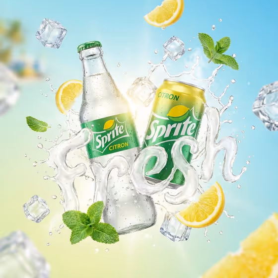 Liquid Typography Splash Bottle