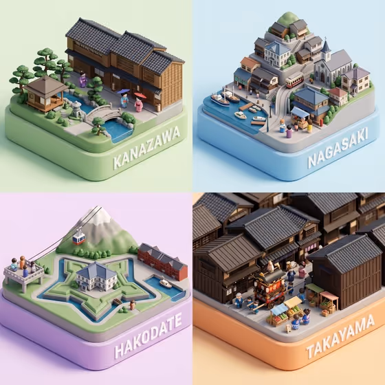 Vinyl City Diorama Grid