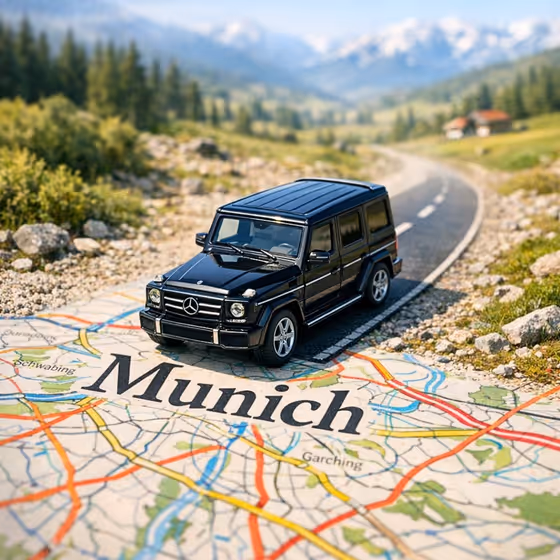 Miniature Car Map Journey