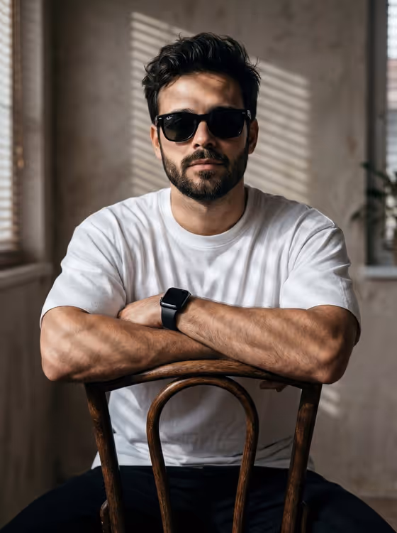 Deep Black Cinematic Portrait template result