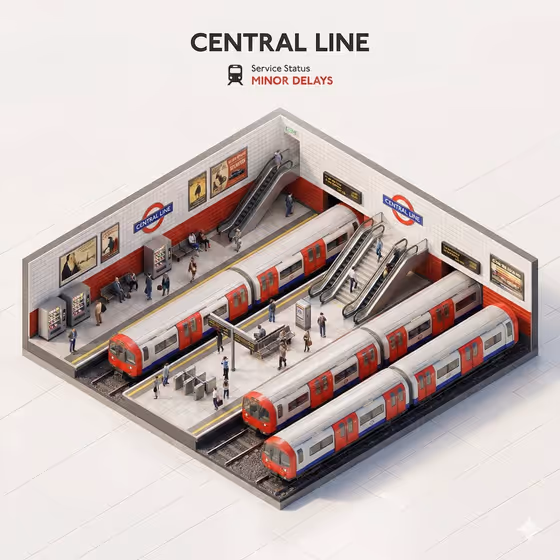 Miniature Train Station Diorama