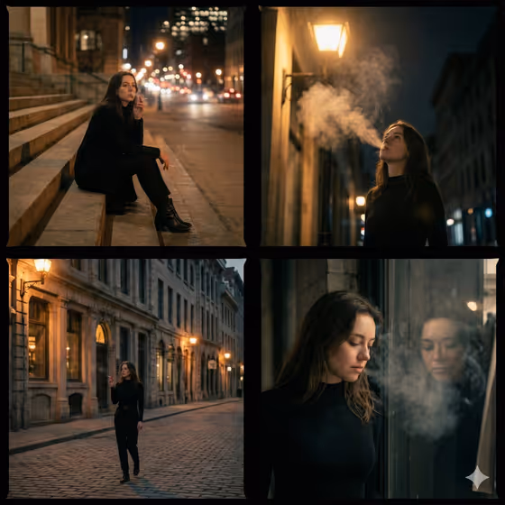 City Smoke Walk Collage template result