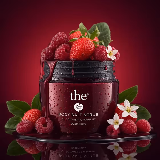 Berry Overflow Body Scrub Ad template result