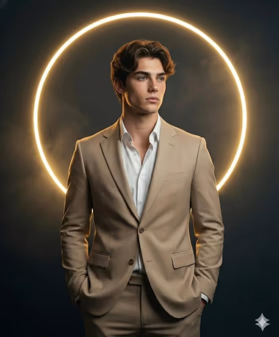 Golden Halo Portrait template result