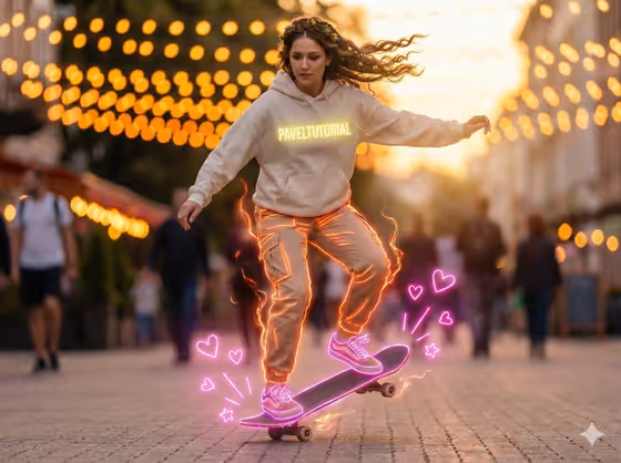 Dusk Skateboard Action template result