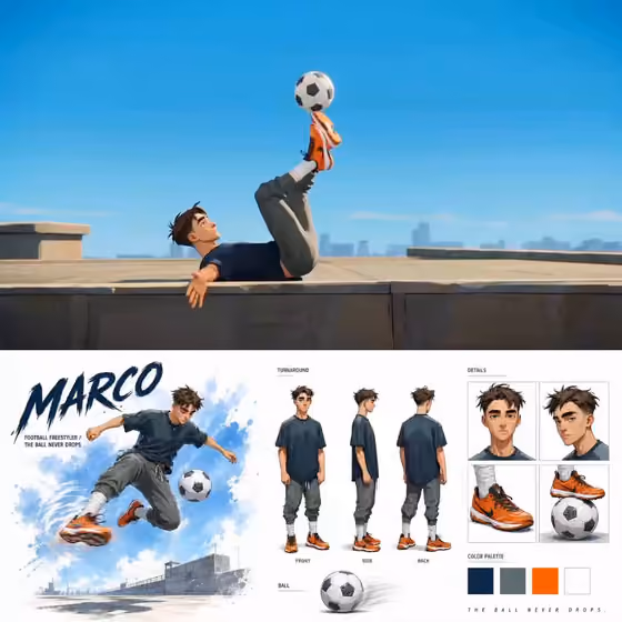 Football Freestyler Character Bible Sheet