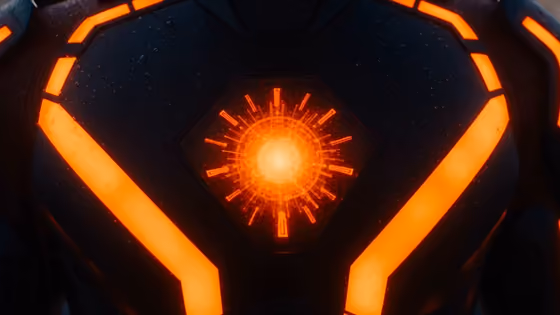 Cyberpunk Superhero Portal Battle