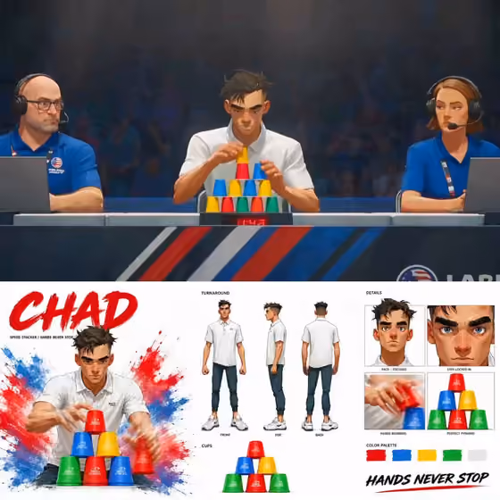 Speed Stacker Character Bible Sheet