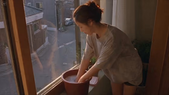 Morning Window Washing Chore Moment