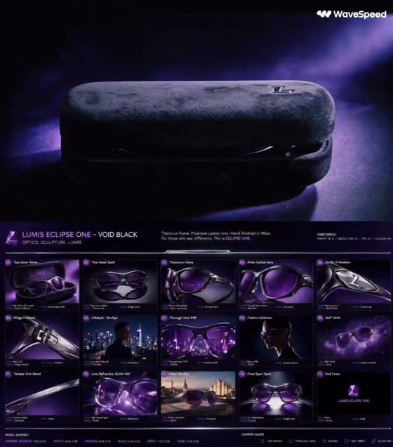 Luxury Eyewear Cinematic Storyboard Ad
