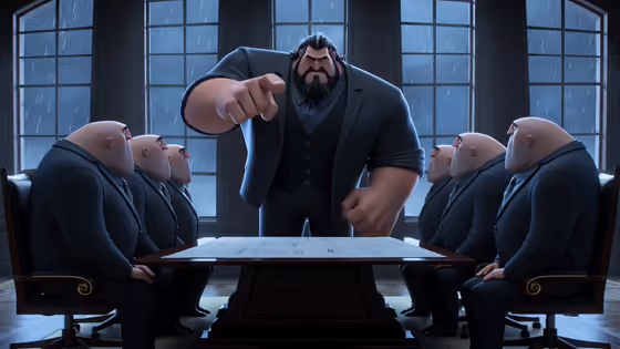 Serious Boss And Toddler Crayon Meeting