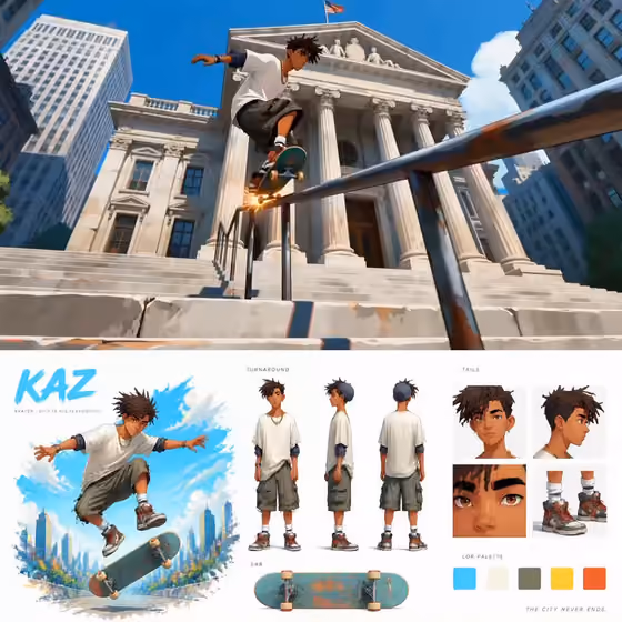 Skater Character Bible Sheet